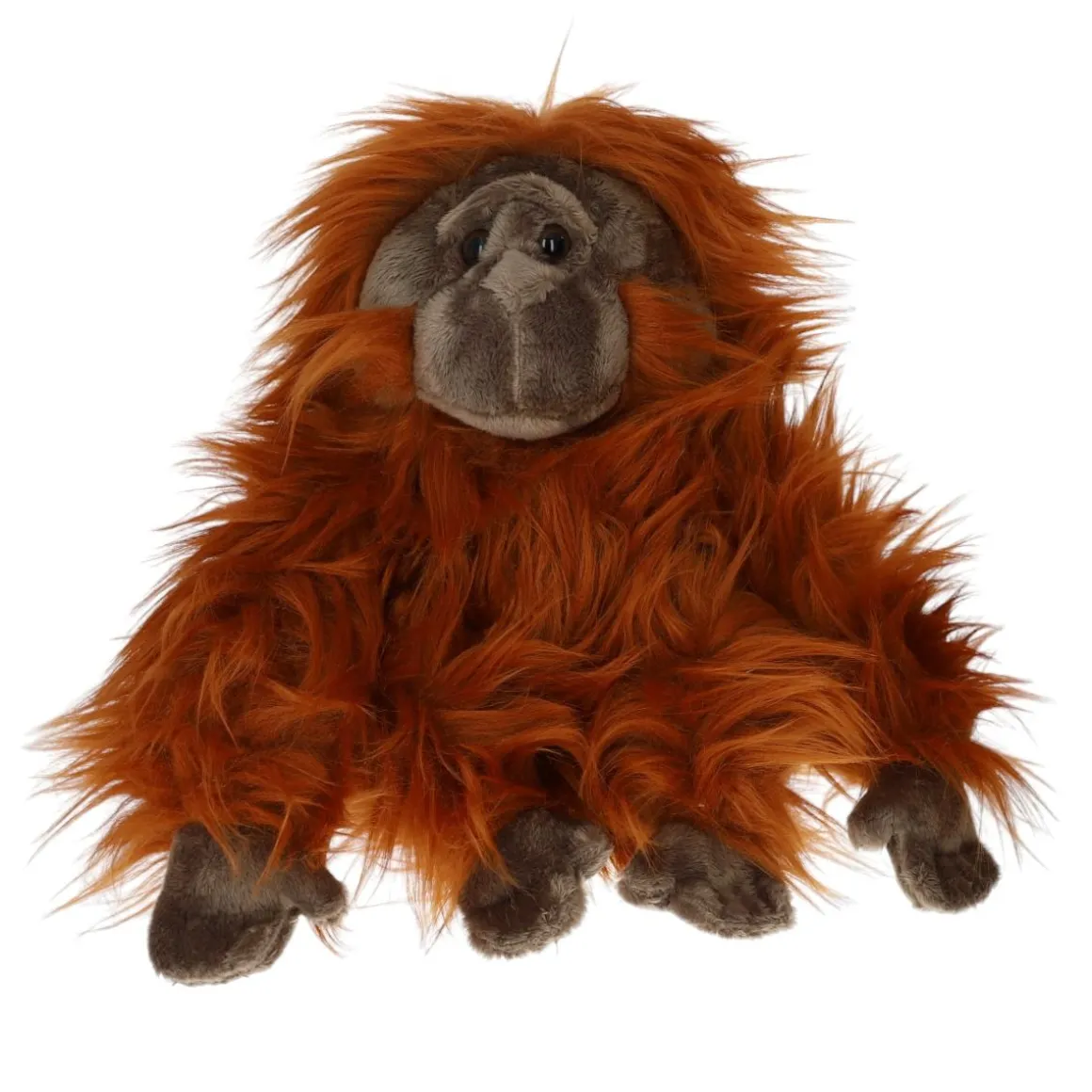 Peluche singe orang-outan marron