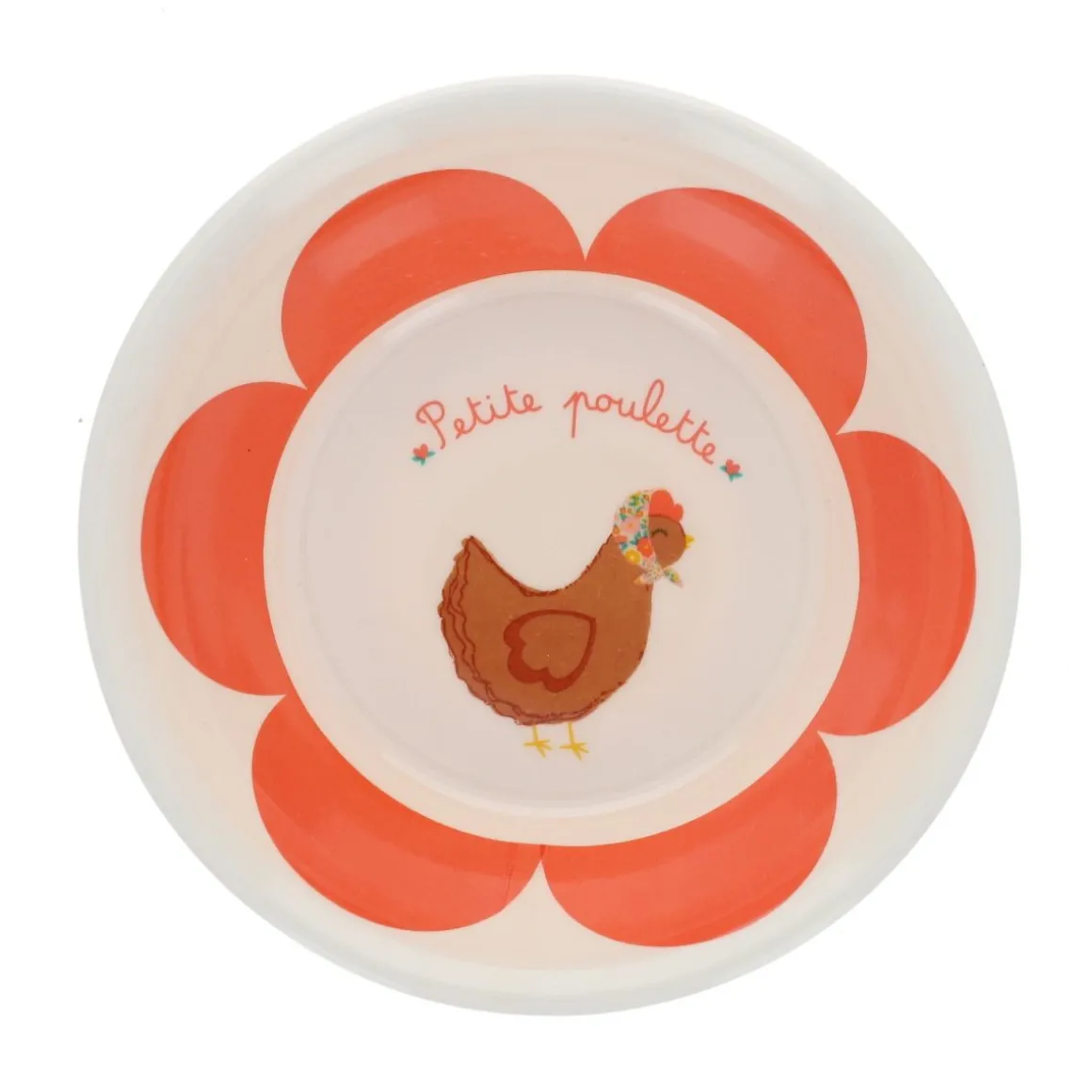 Petit bol en mélamine poule - La petite poule rousse