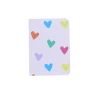 Petit carnet de notes cœurs multicolores