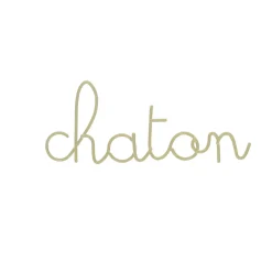 Petit mot métal chaton