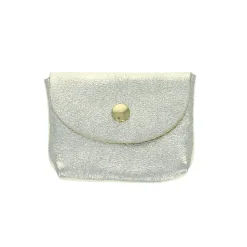 Petit porte cartes cuir doré