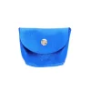 Petit porte-cartes cuir bleu électrique