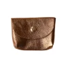Petit porte-cartes cuir bronze cuivré
