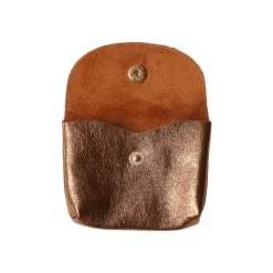 Petit porte-cartes cuir bronze cuivré