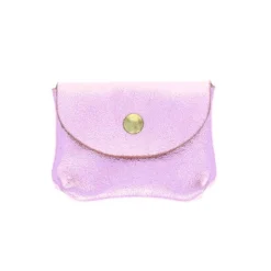 Petit porte-cartes cuir rose