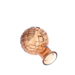 Petit vase en verre ambre