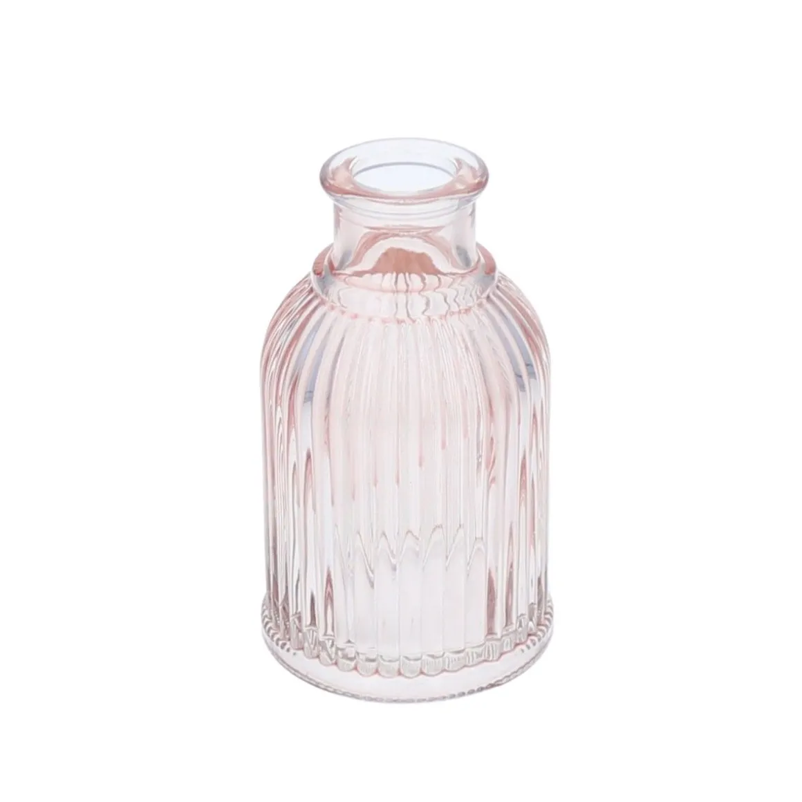 Petit vase en verre rose