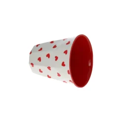 Petit verre en mélamine cœurs rouge