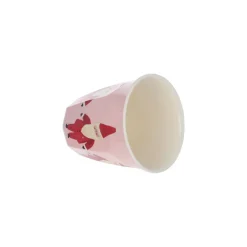 Petit verre en mélamine rose Père Noël
