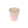 Petit verre en mélamine tacheté léopard rose