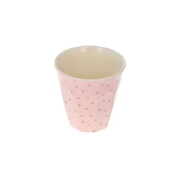Petit verre en mélamine tacheté léopard rose