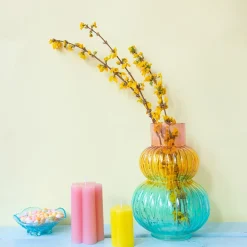 Petite bougie fleur jaune