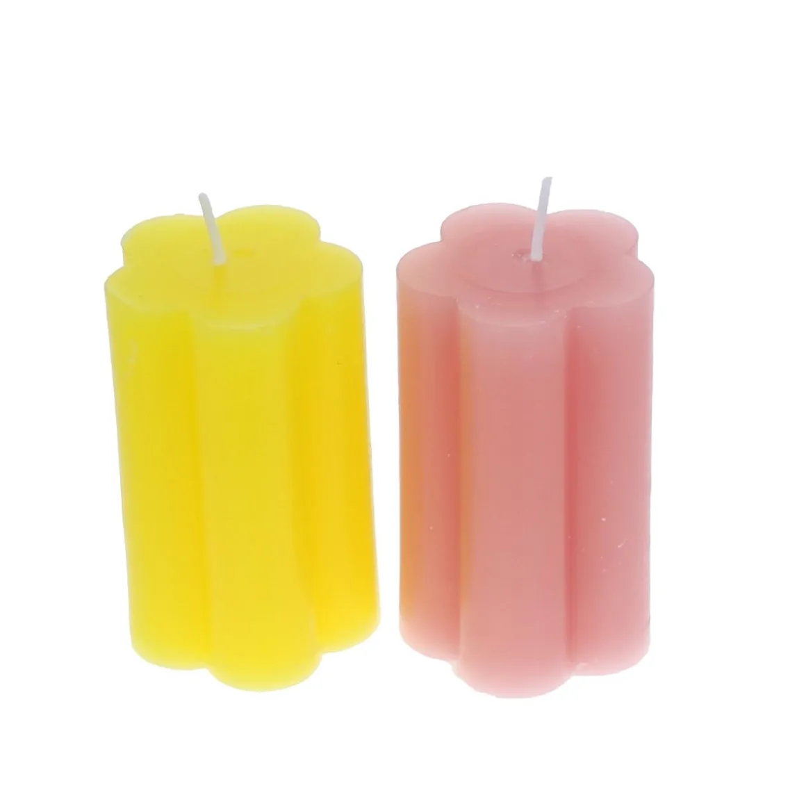 Petite bougie fleur jaune