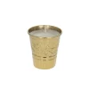 Petite bougie vanille en laiton fleurs