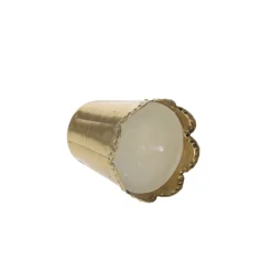 Petite bougie vanille en laiton festonné