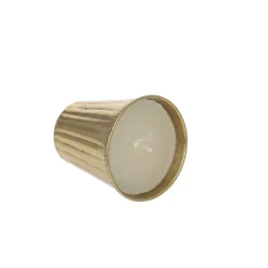Petite bougie vanille en laiton striée