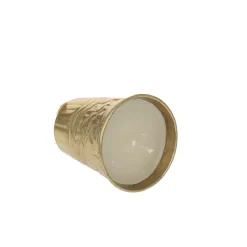 Petite bougie vanille en laiton fleurs