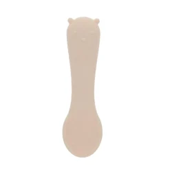 Petite cuillère en silicone ours beige