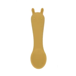 Petite cuillère en silicone lapin moutarde