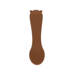 Petite cuillère en silicone ours camel