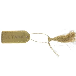 Petite plaque en laiton "je t'aime"