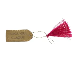 Petite plaque laiton "bisou qui claque"