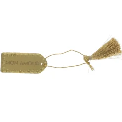 Petite plaque laiton "mon amour"