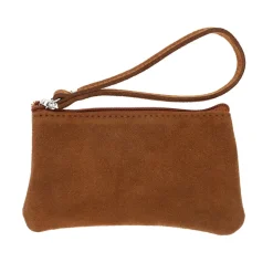 Petite pochette cuir marron camel