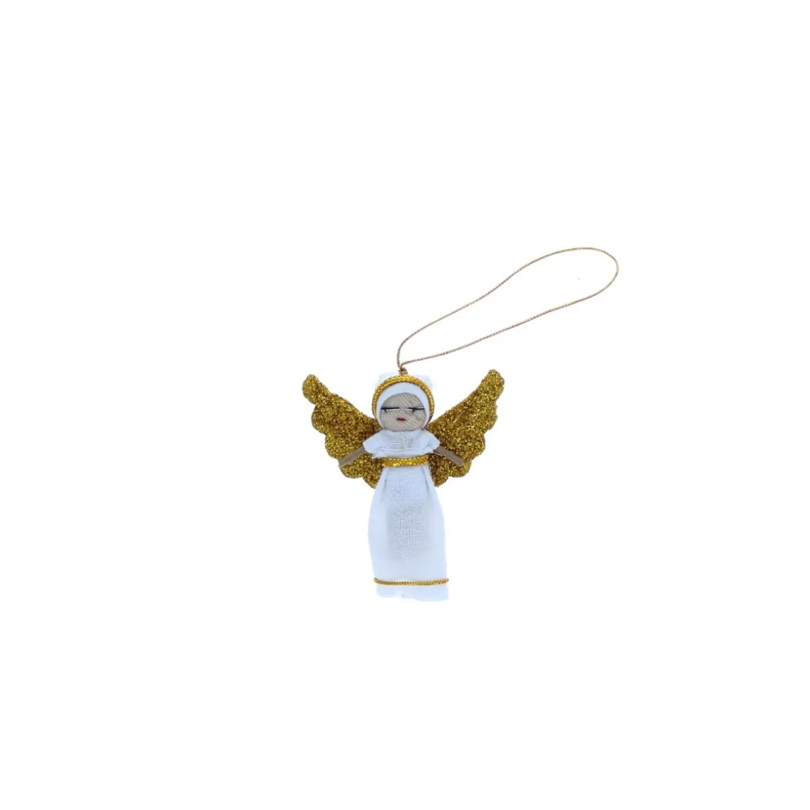 Petite poupée ange blanc porte-bonheur