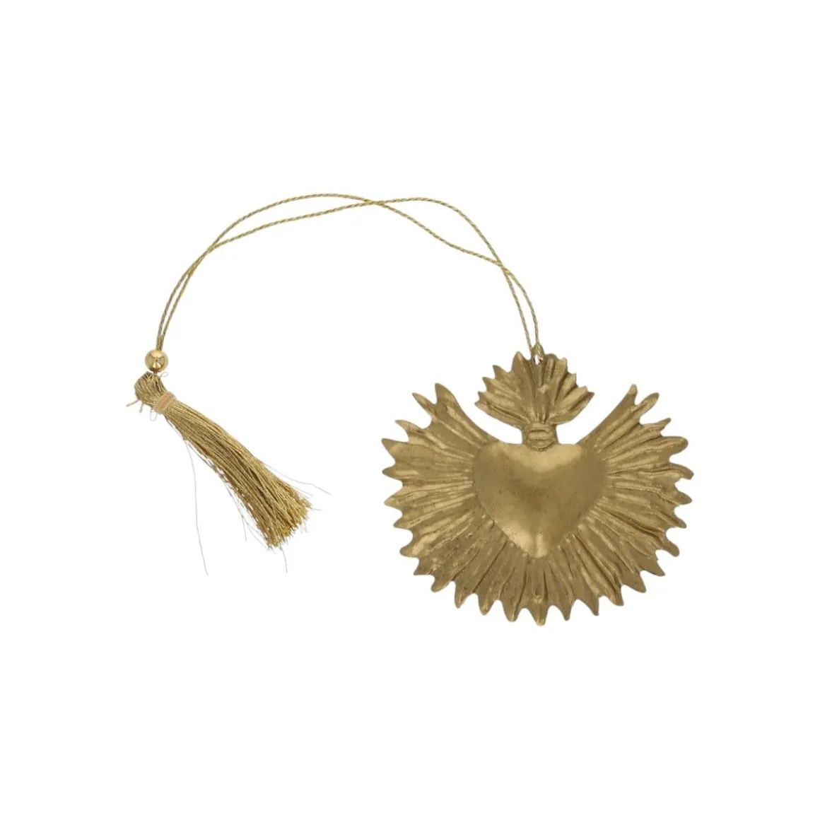 Petite suspension cœur ex-voto doré
