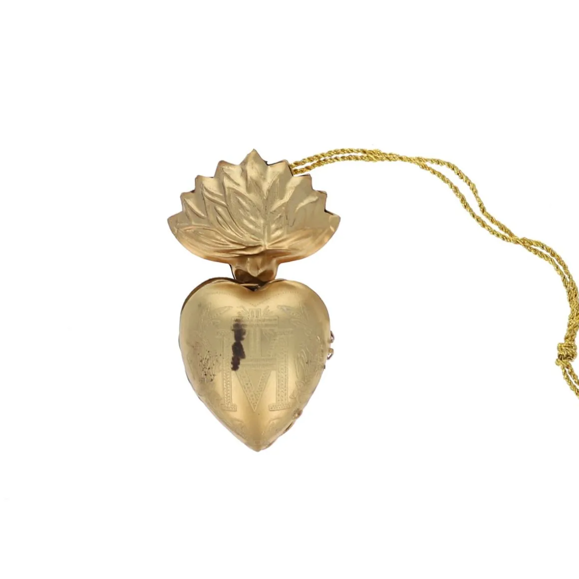 Petite suspension laiton coeur ex-voto