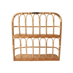 Petite étagère murale en rotin