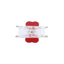 Pince à cheveux crabe cœur rouge et paillettes