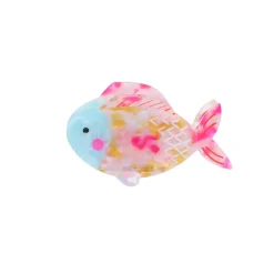Pince à cheveux crabe poisson multicolore