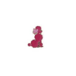 Pin's chien caniche royal rose