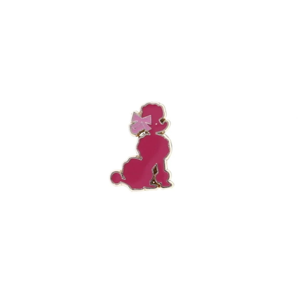 Pin's chien caniche royal rose