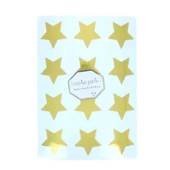 Planches de stickers étoiles dorées x10