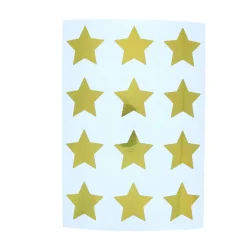 Planches de stickers étoiles dorées x10