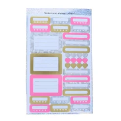 Planches stickers pour fourniture rose doré