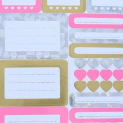 Planches stickers pour fourniture rose doré