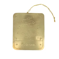 Plaque laiton astrologie Poisson
