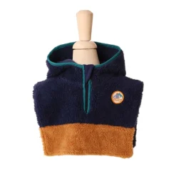 Plastron enfant en polaire col zippé à capuche - À bicyclette