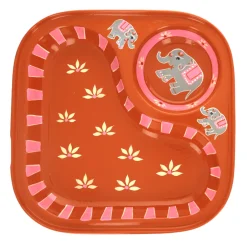 Plateau indien à compartiments motifs éléphants