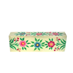Plumier en bois fleurs