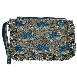 Pochette à sequins fleurs - Mariage Indien