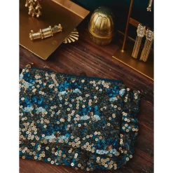 Pochette à sequins fleurs - Mariage Indien