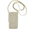 Pochette de téléphone cuir doré