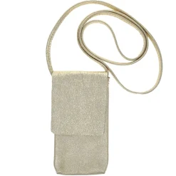 Pochette de téléphone cuir doré