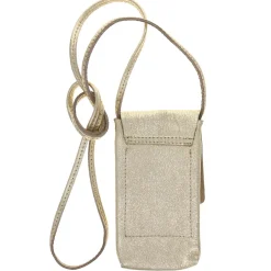 Pochette de téléphone cuir doré