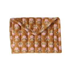 Pochette enveloppe block print curry - Mariage Indien